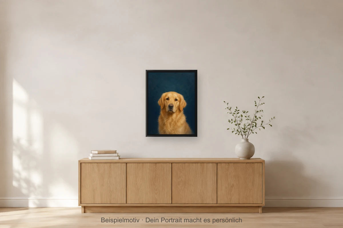 ArtYouly-Beispielportrait · Schwarz · Raumansicht