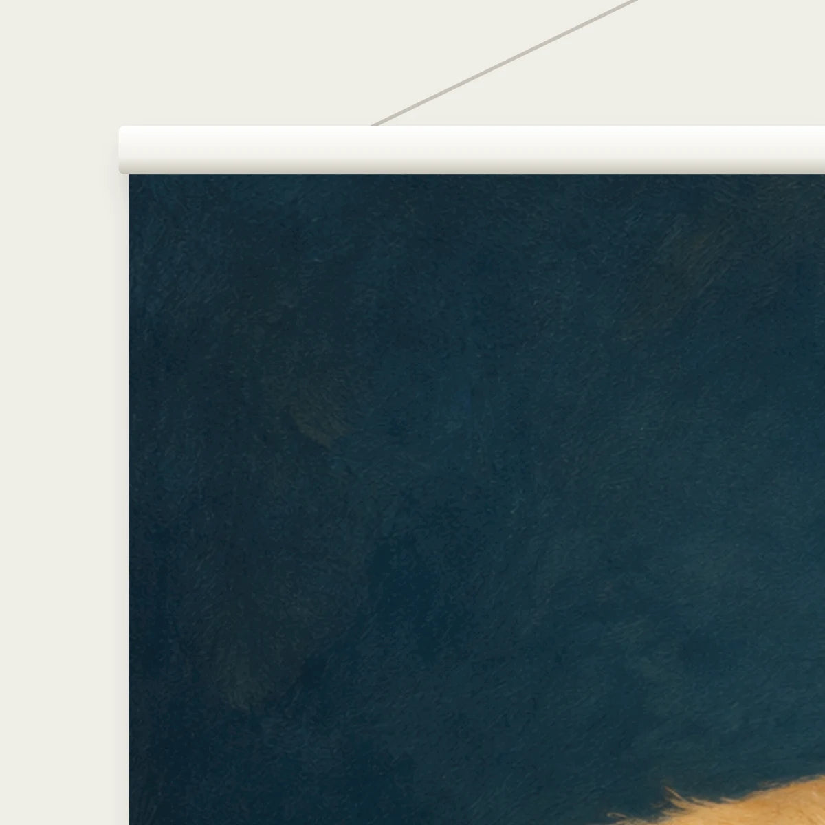 ArtYouly-Beispielportrait · Poster mit Leisten · Weiß · Materialdetail