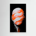 Klarheit ohne Worte – Minimalistisches XXL Leinwandbild in Orange und Weiß | FOCUS No. 03