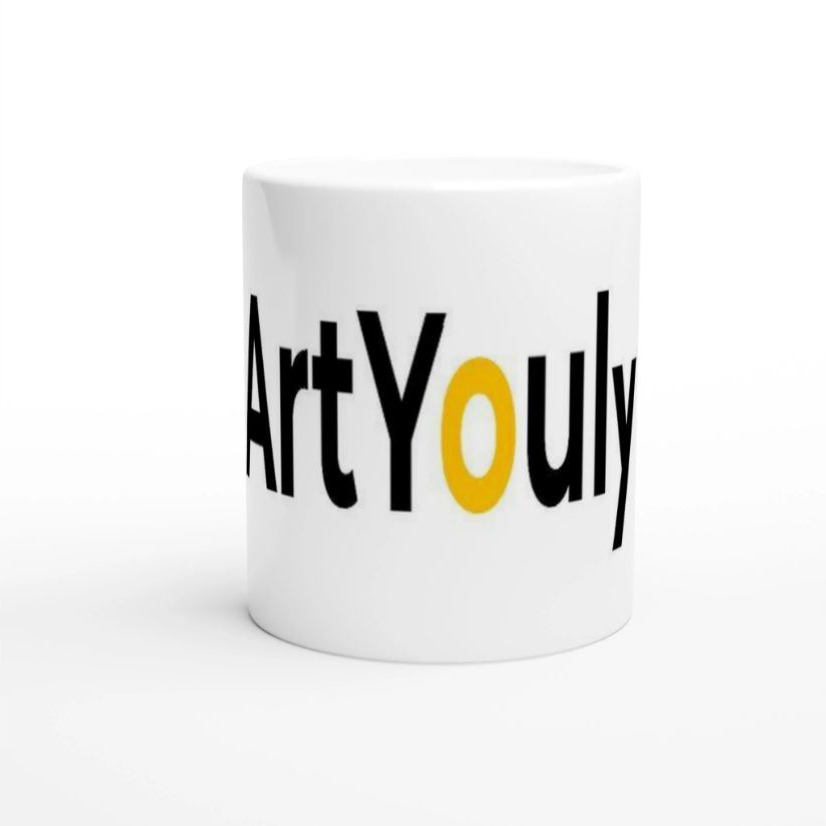 Weiße ArtYouly Keramiktasse
